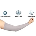 thumbnail image 3 of Unique Bargains 1 Pair Arm Shapers Arm Slimming Sleeves Fat Burning Light Weight Light Gray Polyester, 3 of 6