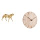 thumbnail image 1 of Centro de mesa escultural con reloj de pared de madera maciza, diseño creativo, adorno decorativo para oficina, hogar, restaurante, regalo de decoraci, 1 of 8