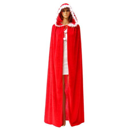 S/M/L/XL Christmas Halloween Costume Cape Cloak Christmas Xmas Santa Claus Coat Cosplay Santa Claus Witch Velvet Hoodies Cape
