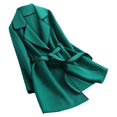thumbnail image 6 of frariair ​Faux Wool Longline Jacket Featuring Belted Waist Perfect For Professional To Casual Style Shifts​ Green, 6 of 6