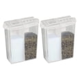 thumbnail image 1 of Home-X Pocket Salt And Pepper Shaker, Dual Seasoning Container, Clear - Set Of 2-2 L X 1 W X H, 1 of 1