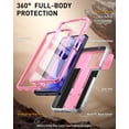 thumbnail image 3 of Poetic Revolution Case for Moto G Power 5G 2025 [Not Fit 2024 Version], [Slide Camera Cover], Full-Body Cover with Kickstand and Built-in-Screen Protector, Pink, 3 of 5