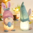 thumbnail image 5 of Lighted Easter Gnomes Plush Decoration, 1PC Spring Bunny Dolls with Egg, LED Glowing Easter Gift for Kids Wife Daughter, Swedish Rabbit Faceless Elf Dwarf Home Table Ornament Tiered Tray Decor, 5 of 8