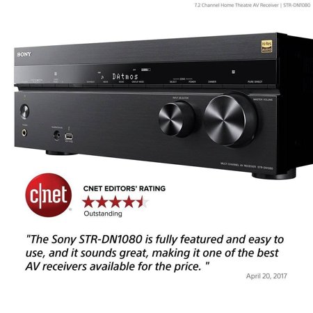 Sony Strdn1080 7 2 Channel Dolby Atmos Wi Fi Network Av Audio Component Receiver Black Walmart Canada