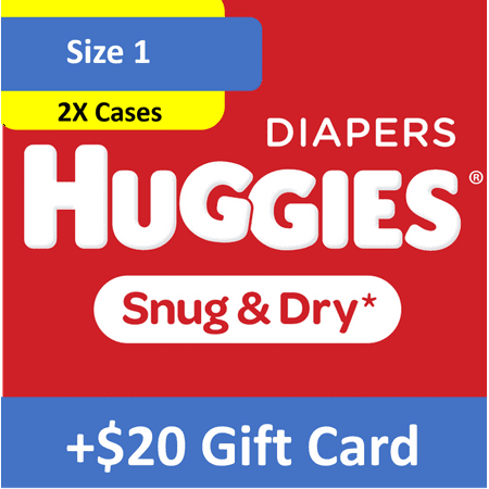 [$20 Savings] Buy 2 Huggies Diapers Snug & Dry, Size 1, 512 Ct with $20 Gift