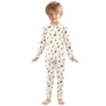thumbnail image 7 of Pajama Colored Balls Christmas Leaves Cute Comfortable Cotton Two-piece Pajama Set, 7 of 7