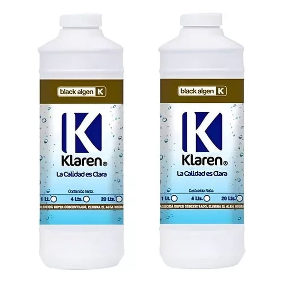 Desinfectante Para Alberca Klaren Black Algen 0.946 Litros 2pz