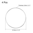 thumbnail image 2 of Unique Bargains 130mm OD Metal O Ring Iron Electroplated Silver Tone 4 Pack, 2 of 5