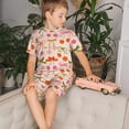 thumbnail image 4 of Balery Cherries And Bows Conjunto de Pijama Infantil de Manga Corta con Estampado – Ropa de Dormir de Algodón Suave-Small, 4 of 6