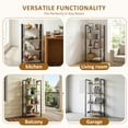 thumbnail image 6 of Atilioo 4 Tiers Bookcase, Wood Bookshelf Tall Display Shelves Storage Organizer for Bedroom, Living Room & Home Office, Gray, 6 of 9