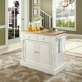 thumbnail image 2 of Crosley Furniture Oxford Wood Butcher Block Top Kitchen Island in White, 2 of 5
