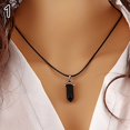 thumbnail image 5 of Opvise Faux Gemstone Rock Natural Quartz Healing Point Chakra Reiki Pendant Rope Necklace, 5 of 8