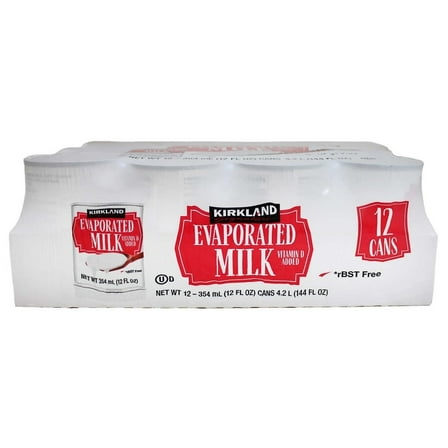 Kirkland Signature Evaporated Milk 12 Fluid Ounce (12 Count)
