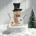 thumbnail image 4 of hengsof Christmas Cloth Snowman Doll Ornaments with Hat & Branches Desktop Figurines for Home Shelves Tree Trimming Festive Accents Ideal for Christmas, 4 of 6