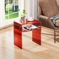 thumbnail image 5 of Clear Acrylic End Table 2-Tier Bedside nightstand for Living Room Bedroom Home Decor (Red), 5 of 16