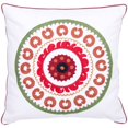 thumbnail image 3 of SAFAVIEH Sunder Bohemian Pillow, 18" x 18", Red, Set of 2, 3 of 4
