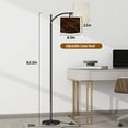thumbnail image 3 of Arc Floor Lamps Natural stone marble Stone tile designs carpet tile designs brown tile Modern LED Adjustable Lampshade Standing Light for Living Room Reading Bedroom Office, 3 of 5