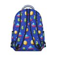 thumbnail image 3 of Alien UFO Bright Blue Pattern Backpack for School, Cute School Bag with Adjustable Shoulder Straps and Padded Back, 15.3"x11"x7.1", 3 of 5