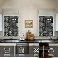 thumbnail image 4 of Kitchen Food Cooking Chef Kitchen Curtain Valance 3 Piece Set for Kitchen Curtains and Valance Set Short Curtain Sink Window Decor 36 Inch Small Window Treatment Tier 27.5x36 Length, 4 of 6