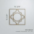 thumbnail image 3 of Ekena Millwork 15 3/8"W x 15 3/8"H x 1/4"T Medium Gypsum Decorative Fretwork Wood Wall Panels, Wood (Paint Grade), 3 of 18