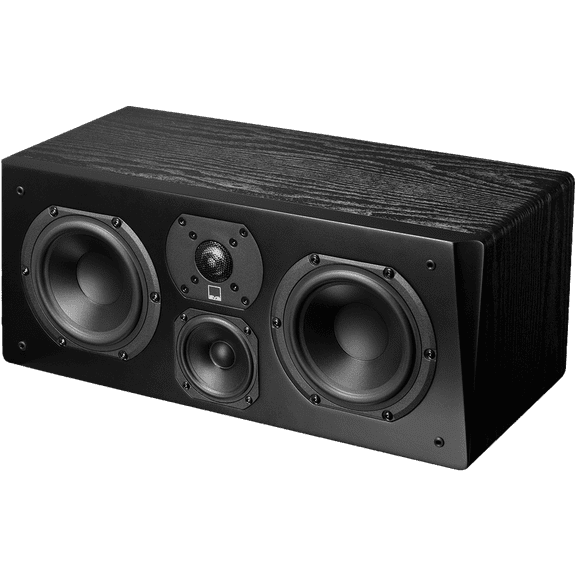 SVS Prime Center, Reference 3-way Center Channel Speaker, 1" Aluminum Tweeter, 3.5" Midrange, Dual 5.25" Woofers - Black Ash