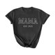 thumbnail image 1 of Camiseta Penkiiy para mamá Mujer Mamá Vida Tees Gráficas Casual Lindas Tops Día de la Madre para mamá 2XL Negro, 1 of 5