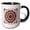 Black/White, variant on 3drose, Ailanthus Leaves Pattern Design Red and Mint Green, 15oz Two-tone Green Mug