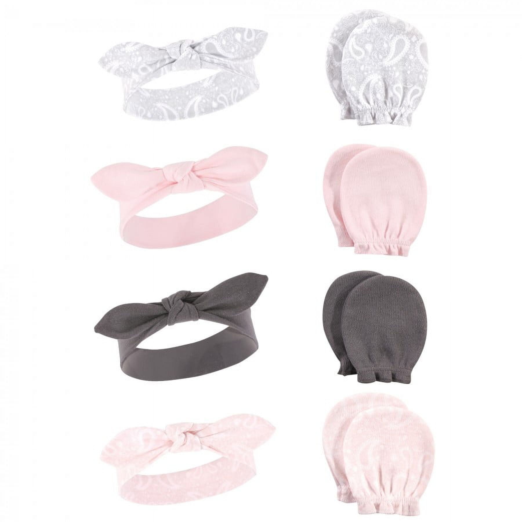 Hudson Baby Infant Girl 16Pc Cotton Headband and Scratch