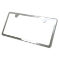 thumbnail image 3 of Slim 2 Holes Style Polish Mirror Stainless Steel License Plate Frame with Aluminum Screw Cap, 3 of 8