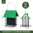 thumbnail image 6 of Kingsyard Double Suet Feeder, All Metal, Outdoor Hanging Cage Bird Feeder for Wild Bird, Green, 6 of 8