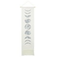 thumbnail image 1 of Tapiz decorativo para colgar en la pared, con diseño de ciclos lunares, hecho a mano para el hogar, suministros para decoración de habitaciones (blanco, 117 x 30 cm), 1 of 12