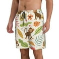 thumbnail image 2 of Bixox Men's Monkeys in the Jungle printing Casual Classic Fit Short Summer Beach Shorts, 2 of 6