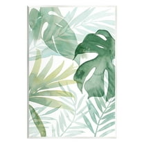 Monstera Overlapping Leaf Sprigs Botanical & Floral Graphic Art Unframed Art Print Wall Art