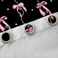 thumbnail image 4 of jejeloiu Cartoon Bowtie Bow Black Out Curtains,Cute Geometric Dot Curtains Pack of 2 (42x63 Each),Pink Black Bedroom Curtains For Girls Teens,Ultra Soft Home Decor, 4 of 6