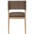 thumbnail image 6 of Bowery Hill Contemporary Brown Vegan Leather Dining Side Chair (Set of 2), 6 of 10