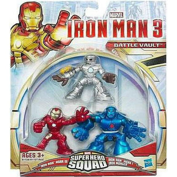 Iron Man 3 Superhero Squad Battle Vault Action Figure 3-Pack