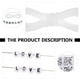 thumbnail image 4 of Pequeñas cuentas de letras acrílicas establecidas para pulseras de joyería con cuerda de pulsera, 4 of 5