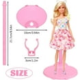 thumbnail image 2 of Doll Stands, Doll Stands Display Holder with Adjustable Waist Clip, Pink Doll Support Stand for 11 to 13 Inch Dolls Action Figure Stand Doll Accessories (10pc), 2 of 7
