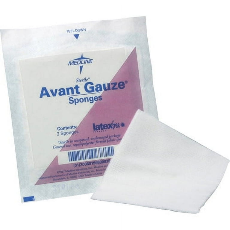 Medline, MIINON21334, Four-ply Sterile Gauze Nonwoven