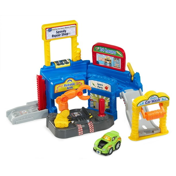 Set de vehículos de juguete VTech Go! ¡Vamos! Taller de reparación rápido de Smart Wheels