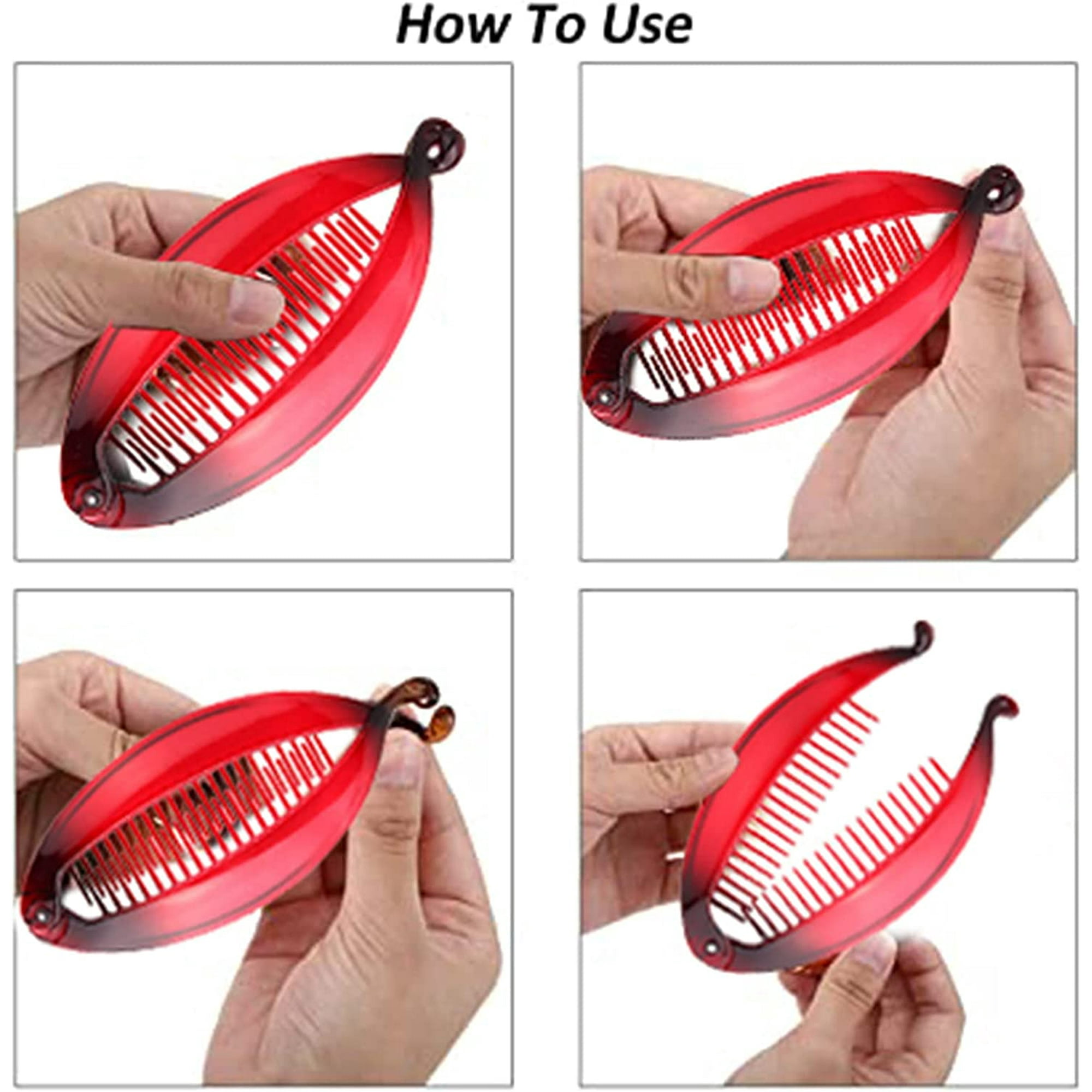 MuGu Pcs Pinces à Cheveux Banane Peignes Queue de Poisson Banane