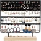 thumbnail image 4 of CHAO Organizador de joyas, 144 agujeros (negro) con base de madera, soporte para pendientes colgantes, 4 of 5
