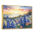 thumbnail image 2 of Designart "Dusk Blue Bonnets I" Blue Bonnets Floater Framed Wall Art Prints, 2 of 5