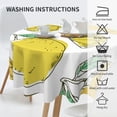 thumbnail image 6 of XMXT Waterproof Round Table Cloth, Lemon Pear Doodle Tablecloth Polyester Table Cover for Home Kitchen Dining Party Room Decor, 60 inches, 6 of 8