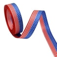 thumbnail image 2 of 4th of July Ribbon Patriotic Wired Ribbons for Crafts Wrapping Wreath Bows Red White and Blue Ribbon American Flag Ribbons for 250th Anniversary Party Home Decoration,0.63"x 10 Yards, 2 of 8