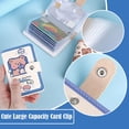 thumbnail image 3 of PFDDRW Kawaii Bear PU Card Holder Cute Multi Grids Business Credit Card Case ID, 3 of 8