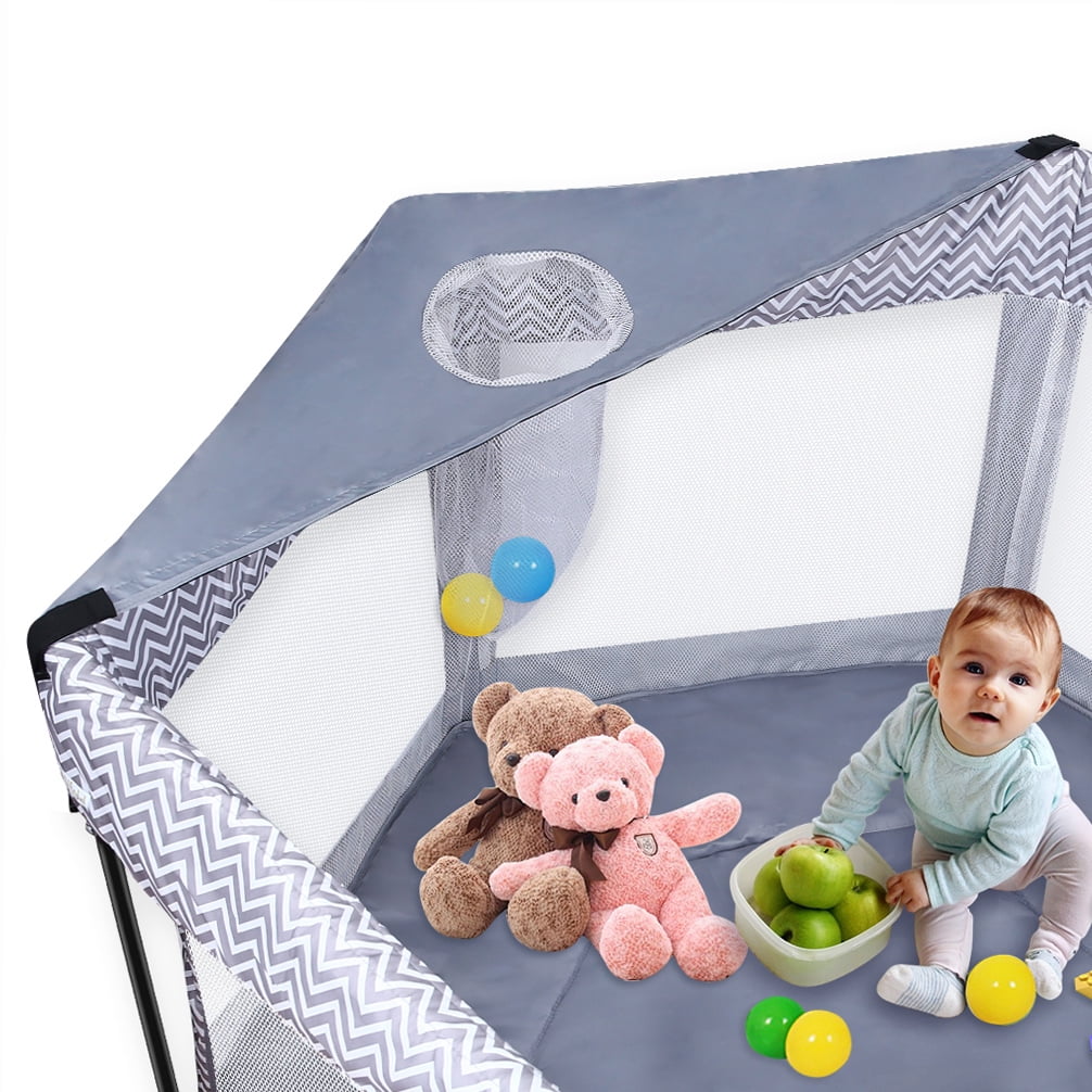 Kisdream Portable Baby Playpen Folding Baby Playpen hexagonal design