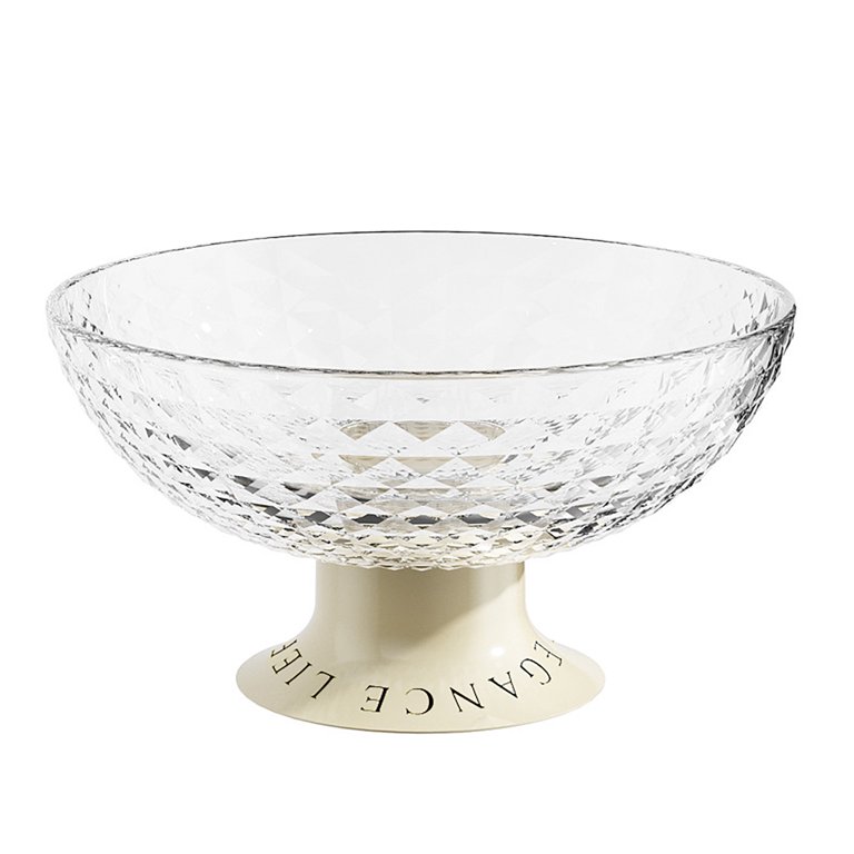 LARGE FRUIT BOWL WITH HANDLES - Light beige