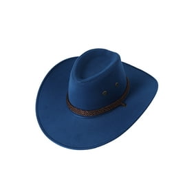 Men Cowboy Hat Western Cowboy Hat with Adjustable Durable Leather Hats for Men Chin Rope Wide Brim Vintage Style