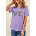 thumbnail image 2 of Women's Wisteria Sequin Mardi Gras Graphic T-Shirt - Festive and Fun | [ZhiHiMeRi] | (US 20-22)2XL, 2 of 6
